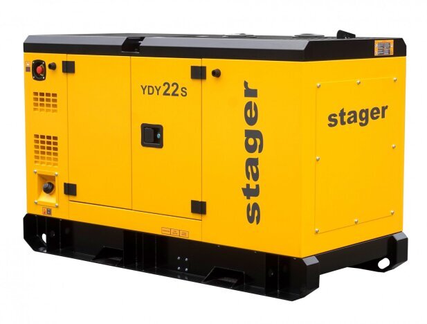 Stager YDY22S Generator insonorizat 22kVA, 87A, 1500rpm, monofazat, diesel